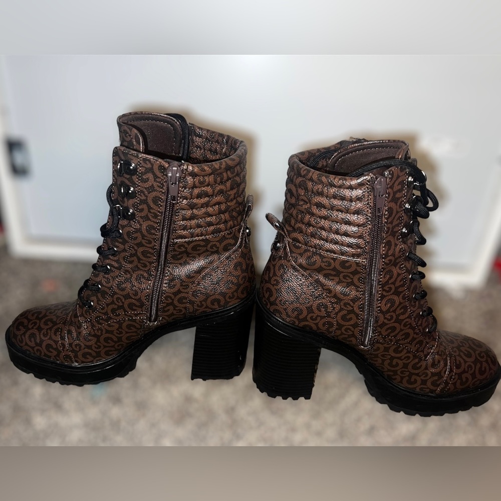 Brown heels boots